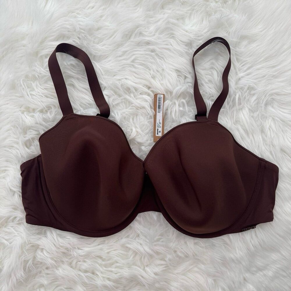 Skims Weightless Demi Bra Cocoa Size 46DD - Picture 2 of 8